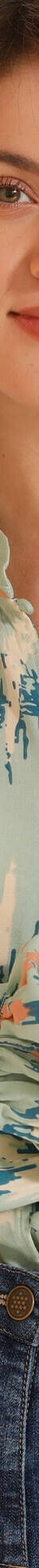 Ruime bedrukte bloes, bloezende mouwen (groen / blauw) Ruime bedrukte bloes, bloezende mouwen (groen / blauw)